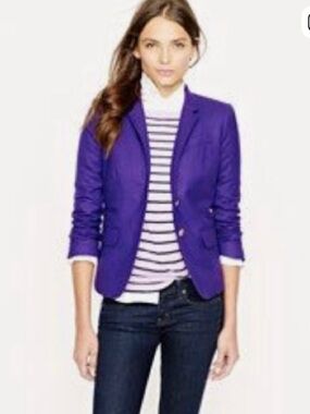 J Crew Purple Schoolboy Blazer